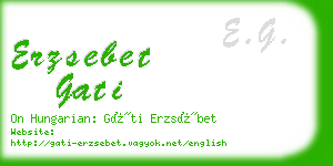 erzsebet gati business card